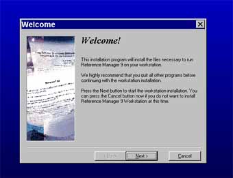 instalan okno Reference
        Manageru